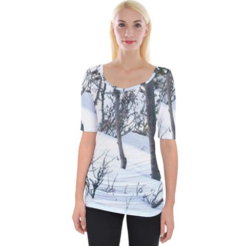 Winter Forest Wide Neckline Tee by SomethingForEveryone