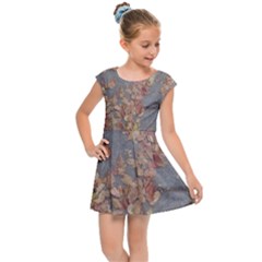 Sidewalk Leaves Kids  Cap Sleeve Dress