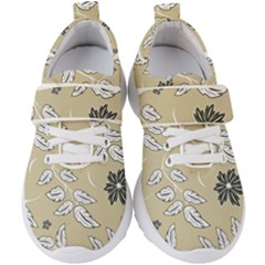 Folk Flowers Print Floral Pattern Ethnic Art Kids  Velcro Strap Shoes by Eskimos