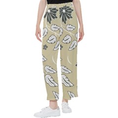 Folk Flowers Print Floral Pattern Ethnic Art Women s Pants  by Eskimos