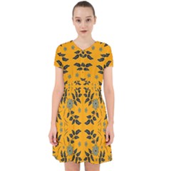 Floral Folk Damask Pattern Fantasy Flowers Floral Geometric Fantasy Adorable In Chiffon Dress by Eskimos