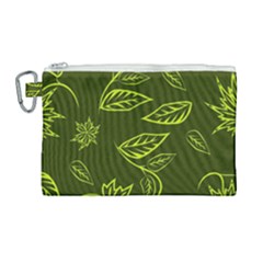 Folk Flowers Print Floral Pattern Ethnic Art Canvas Cosmetic Bag (large) by Eskimos