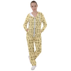 Floral Folk Damask Pattern Fantasy Flowers Floral Geometric Fantasy Women s Tracksuit by Eskimos