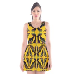 Abstract Pattern Geometric Backgrounds  Abstract Geometric Design    Scoop Neck Skater Dress by Eskimos