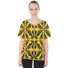 Abstract Pattern Geometric Backgrounds  Abstract Geometric Design    V-neck Dolman Drape Top by Eskimos