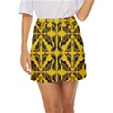 Abstract pattern geometric backgrounds  Abstract geometric design    Mini Front Wrap Skirt View1