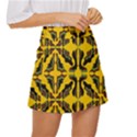 Abstract pattern geometric backgrounds  Abstract geometric design    Mini Front Wrap Skirt View3