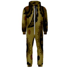 Floral Pattern Paisley Style Paisley Print  Doodle Background Hooded Jumpsuit (men)  by Eskimos