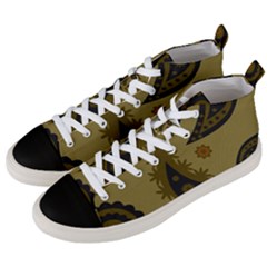 Floral Pattern Paisley Style Paisley Print  Doodle Background Men s Mid-top Canvas Sneakers by Eskimos