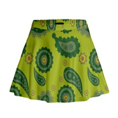 Floral pattern paisley style Paisley print. Doodle background Mini Flare Skirt