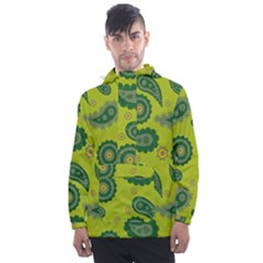 Floral pattern paisley style Paisley print. Doodle background Men s Front Pocket Pullover Windbreaker