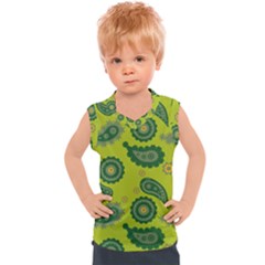 Floral pattern paisley style Paisley print. Doodle background Kids  Sport Tank Top