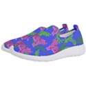 Pink Tigers On A Blue Background Men s Slip On Sneakers View2