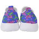 Pink Tigers On A Blue Background Men s Slip On Sneakers View4