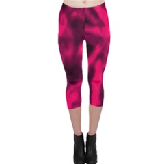 Purple Abstract Stars Capri Leggings  by DimitriosArt