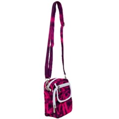 Purple Abstract Stars Shoulder Strap Belt Bag by DimitriosArt