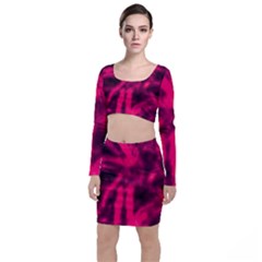 Purple Abstract Stars Top And Skirt Sets by DimitriosArt