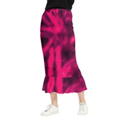 Purple Abstract Stars Maxi Fishtail Chiffon Skirt