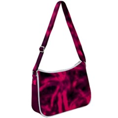 Purple Abstract Stars Zip Up Shoulder Bag