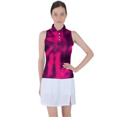 Purple Abstract Stars Women s Sleeveless Polo Tee