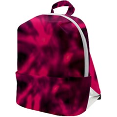Purple Abstract Stars Zip Up Backpack