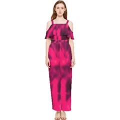 Purple Abstract Stars Draped Sleeveless Chiffon Jumpsuit