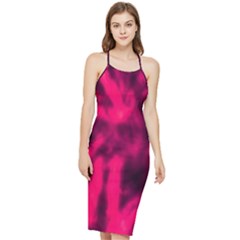 Purple Abstract Stars Bodycon Cross Back Summer Dress