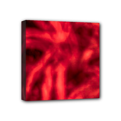Cadmium Red Abstract Stars Mini Canvas 4  X 4  (stretched)