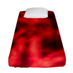 Cadmium Red Abstract Stars Fitted Sheet (single Size)