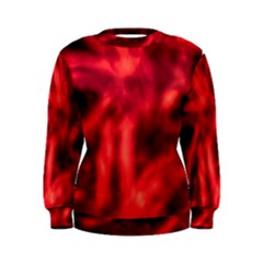 Cadmium Red Abstract Stars Women s Sweatshirt