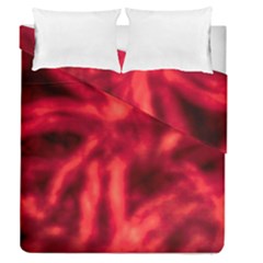 Cadmium Red Abstract Stars Duvet Cover Double Side (queen Size)