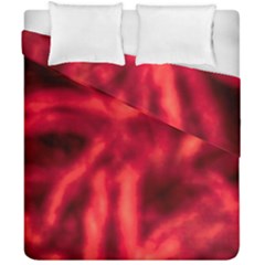 Cadmium Red Abstract Stars Duvet Cover Double Side (california King Size)
