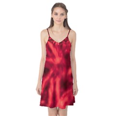 Cadmium Red Abstract Stars Camis Nightgown