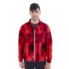 Cadmium Red Abstract Stars Men s Windbreaker by DimitriosArt