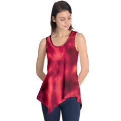 Cadmium Red Abstract Stars Sleeveless Tunic