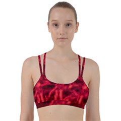 Cadmium Red Abstract Stars Line Them Up Sports Bra