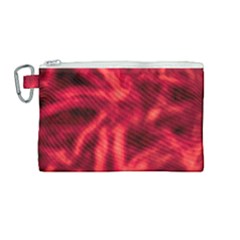 Cadmium Red Abstract Stars Canvas Cosmetic Bag (medium) by DimitriosArt
