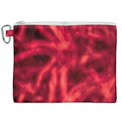 Cadmium Red Abstract Stars Canvas Cosmetic Bag (xxl)