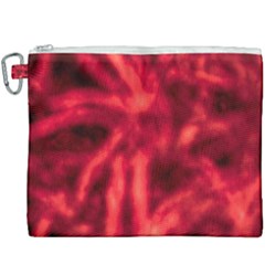 Cadmium Red Abstract Stars Canvas Cosmetic Bag (xxxl)