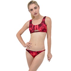 Cadmium Red Abstract Stars The Little Details Bikini Set