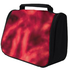 Cadmium Red Abstract Stars Full Print Travel Pouch (big)