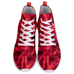 Cadmium Red Abstract Stars Men s Lightweight High Top Sneakers by DimitriosArt