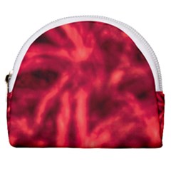 Cadmium Red Abstract Stars Horseshoe Style Canvas Pouch