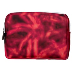 Cadmium Red Abstract Stars Make Up Pouch (medium)