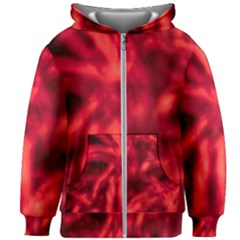 Cadmium Red Abstract Stars Kids  Zipper Hoodie Without Drawstring