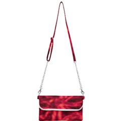 Cadmium Red Abstract Stars Mini Crossbody Handbag