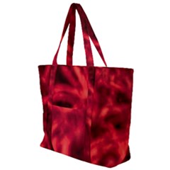 Cadmium Red Abstract Stars Zip Up Canvas Bag