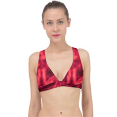 Cadmium Red Abstract Stars Classic Banded Bikini Top
