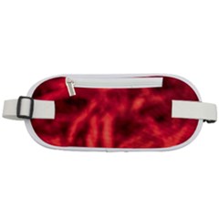 Cadmium Red Abstract Stars Rounded Waist Pouch