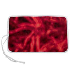 Cadmium Red Abstract Stars Pen Storage Case (l)